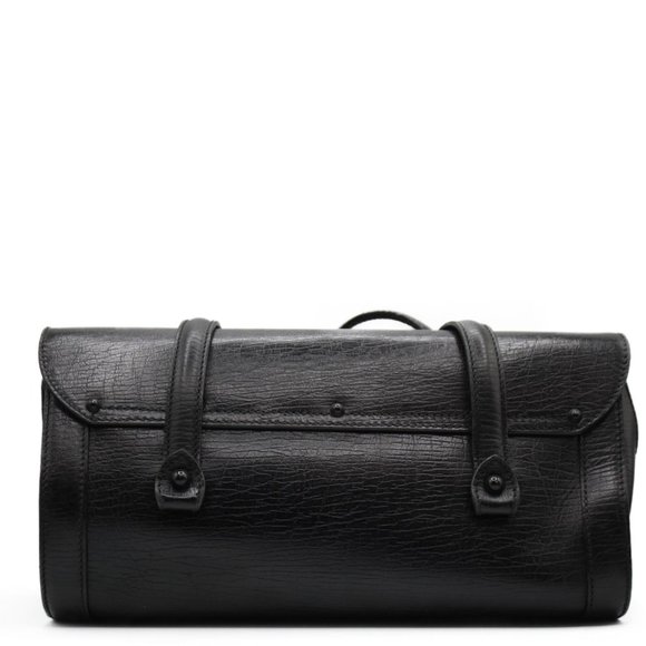 ❤️Last Chance !! Authentic GUCCI Black Leather Bamboo Bullet Tote Bag - Picture 4 of 13